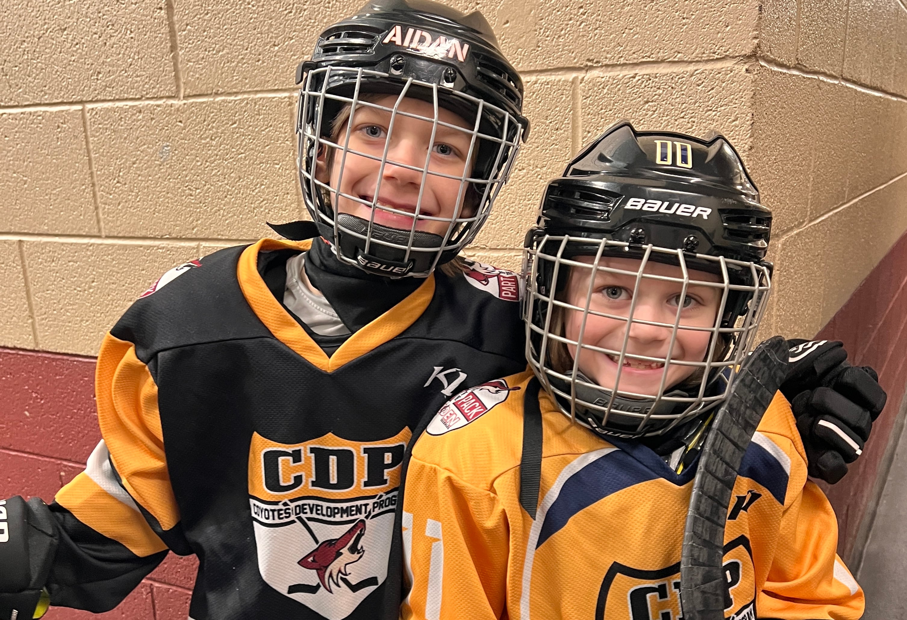The Murphy family at the rink
